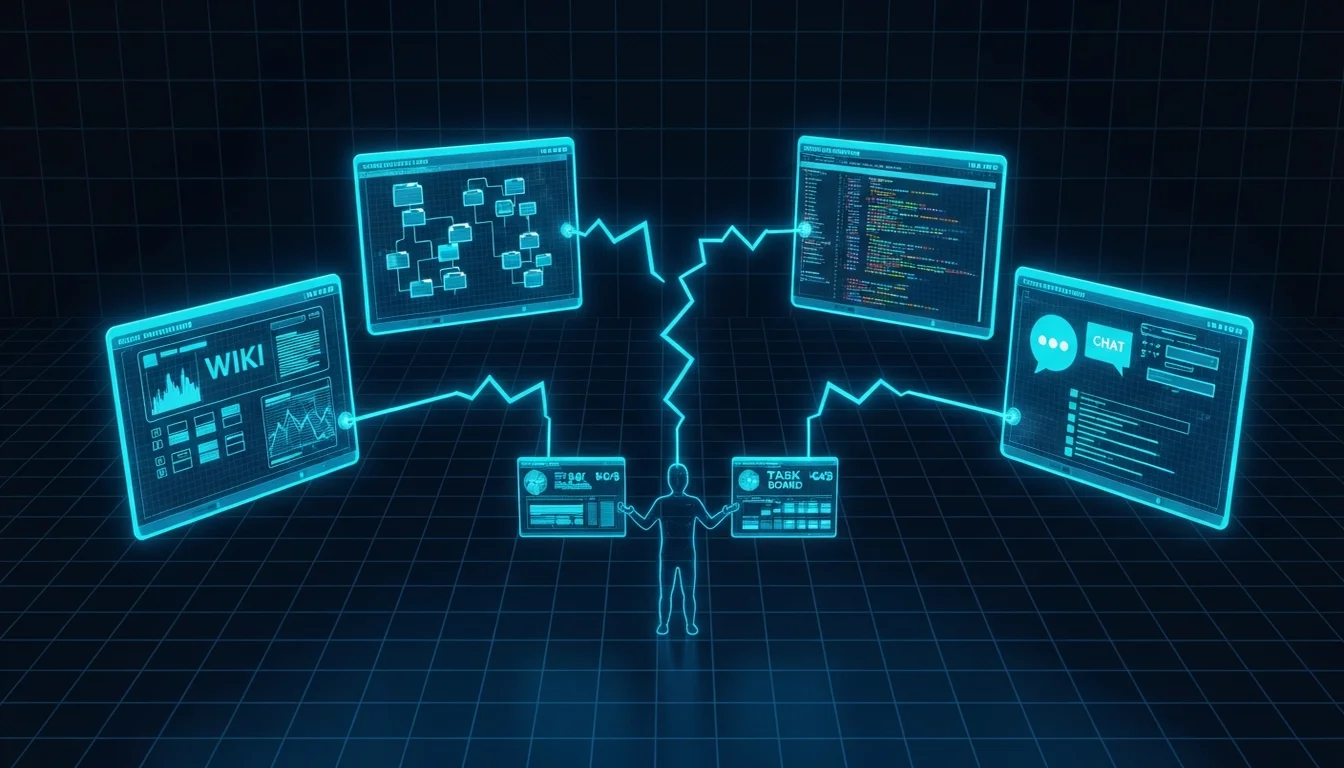 一個人在五個 AI session 之間手動搬運 Context