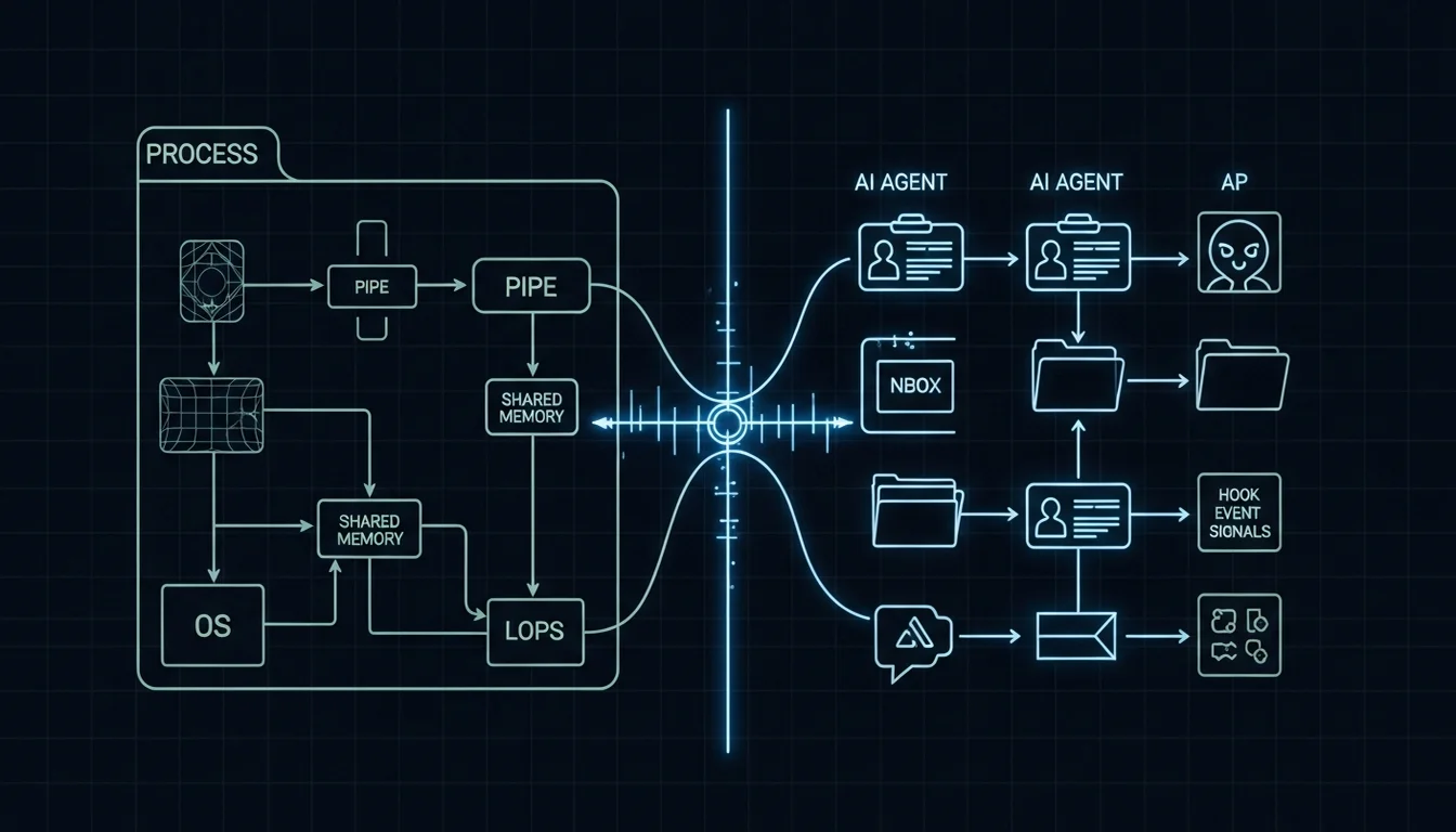 OS IPC concepts mapped to Agent communication architecture