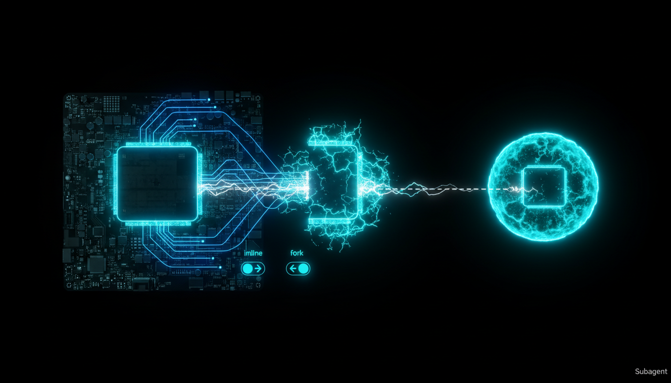 Skills 2.0 的模糊邊界：Skill 可以選擇 fork 成隔離模式，但 Subagent 天生就是獨立的