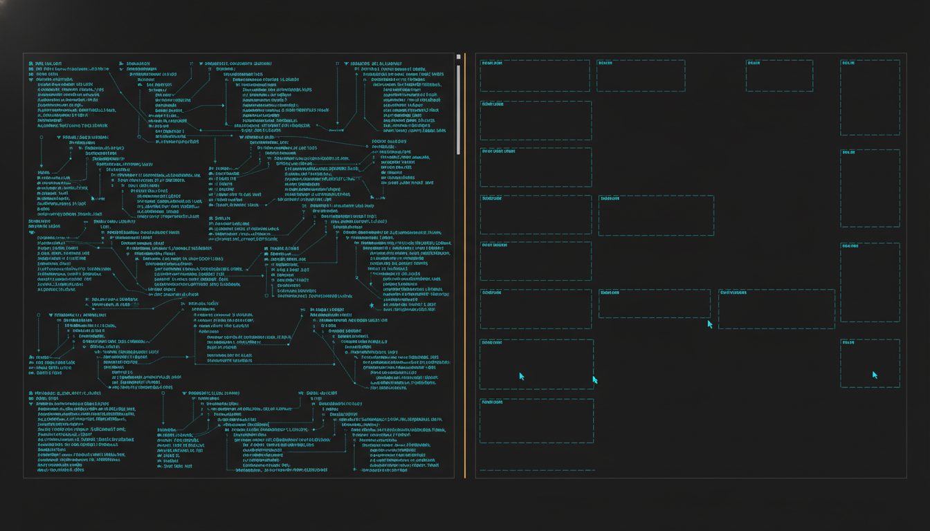 兩個筆記本之間有一道霧氣隔開，右側筆記本出現問號，代表 Context 在 session 交接時遺失